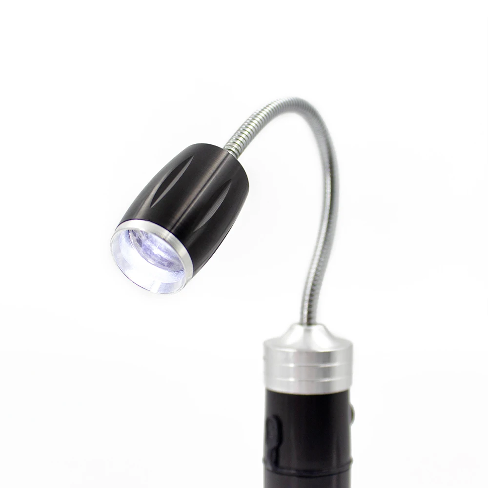 Telescopic Zoom Fishing Repair Work Lighting Flashlight flexible Hose Inspection Magnetic Torch light