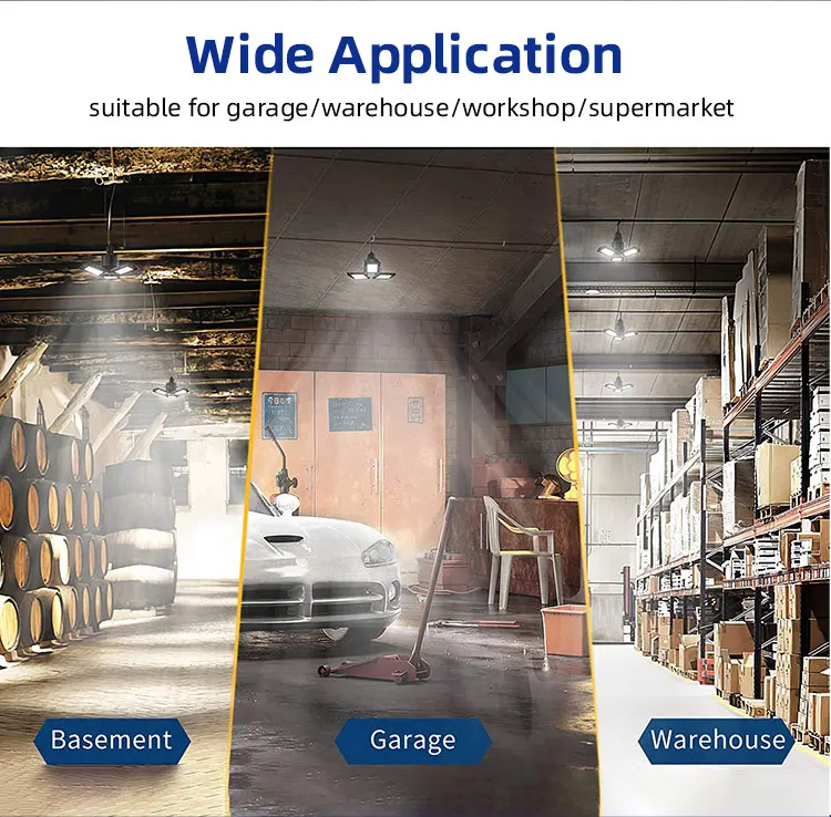 Промышленное потолочное освещение для гаража 50 Вт плоская панель цеха подвал