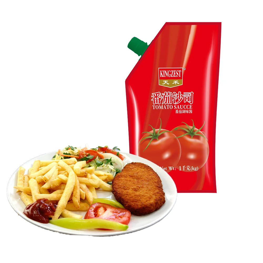 Tomato sauce 1kg*12 bags tomato sauce French fries hand pie dip Commercial tomato sauce