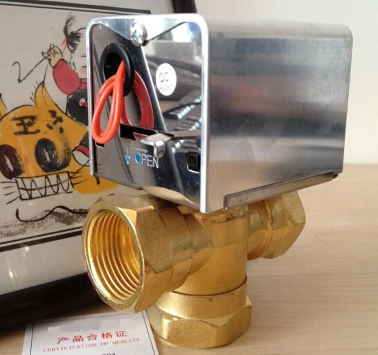 Refrigeration Parts 2 Way Ball Valve Water Control Valves Brass Stainless Steel Electric Water Motorized Valve