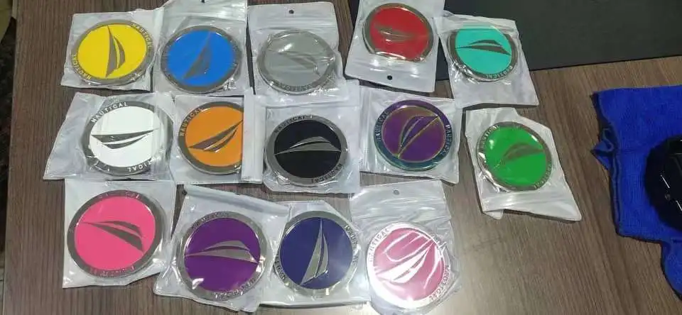 2021 New style hot selling neo Nautical jaf jaff metal sticker emblem badge customized aluminium emblem