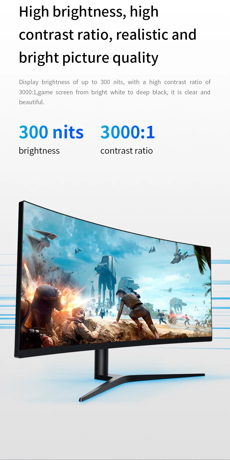 IPS UHD 3440*1440 144HZ 34inch curved gaming monitor computer with G-SYNC FREE SYNC 4K monitor pc