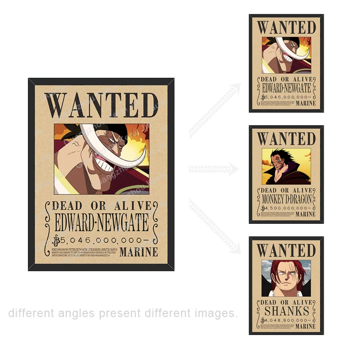 Wholesale Custom of 3d Manga Pictures for Wall Dragon Ball One Piece Wanted 3d Transition Flip Anime Poster Lenticular 3d Poster