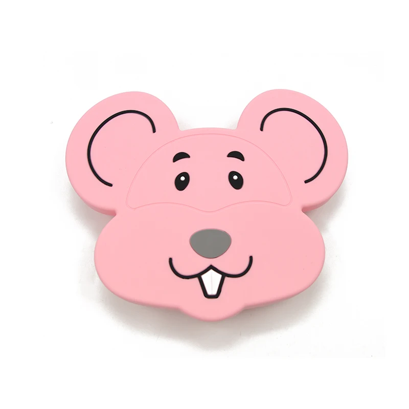 Wosilicone BPA Free Customized Logo Hot Sale Food Grade Mouse Design Silicone Suction Plate With Lid Easy  Clean Kids Tableware