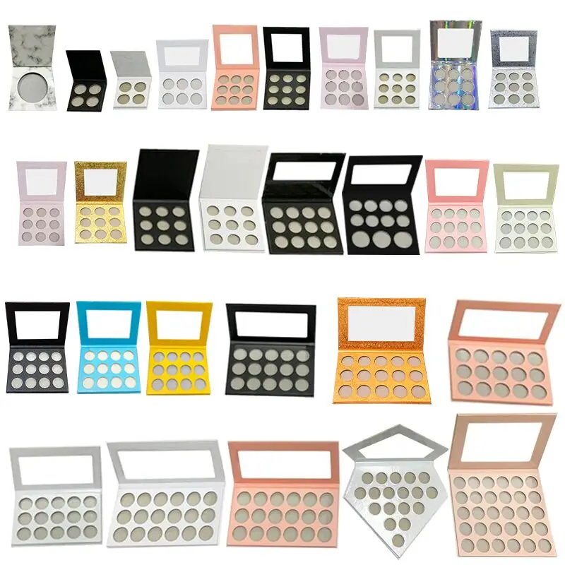 Wholesale high quality custom oem odm paper pallet private label empty eyeshadow palette