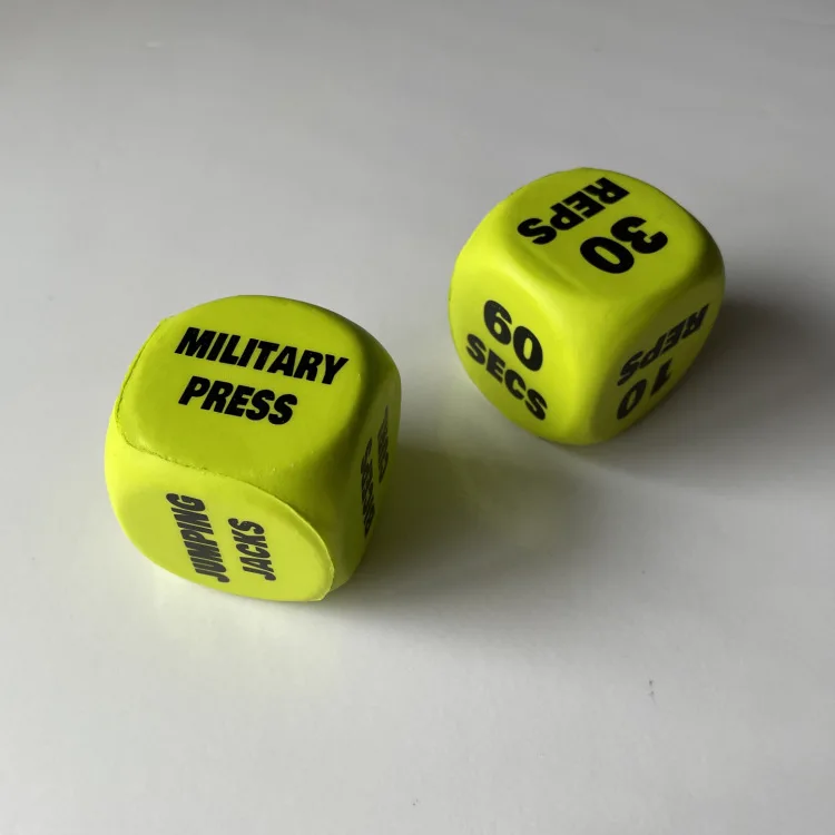 Fitness Exercise Dice for Workout Fun Decision Dice Switch Up Training Routines HIIT and Exercises Home and Gym
