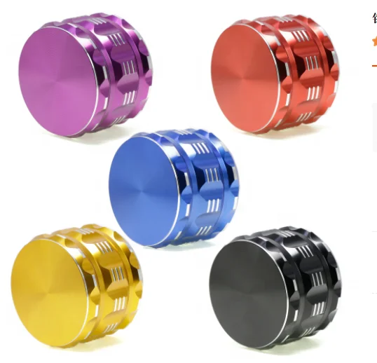 6 colors new style 4 parts aluminum alloy sharp concave polygon herb grinder tobacco crusher
