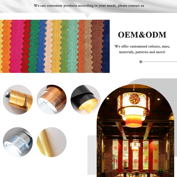 Lampshade Rigid White Gold Pvc Roll for Silk Screen Printing Waterproof Parchment Film Lampshade Material
