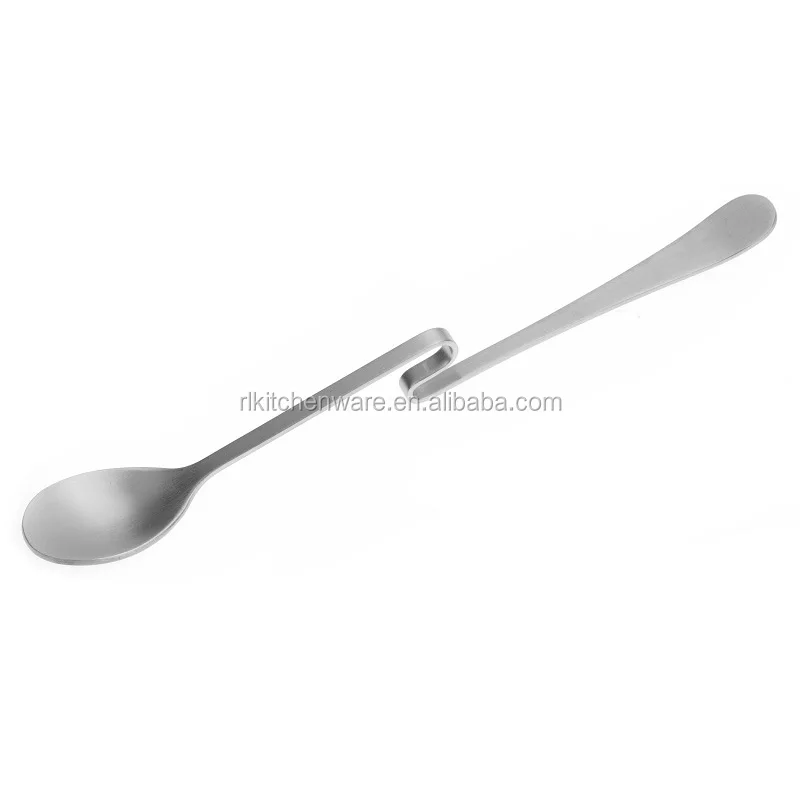 Wholesale screw type stainless steel honey spoon