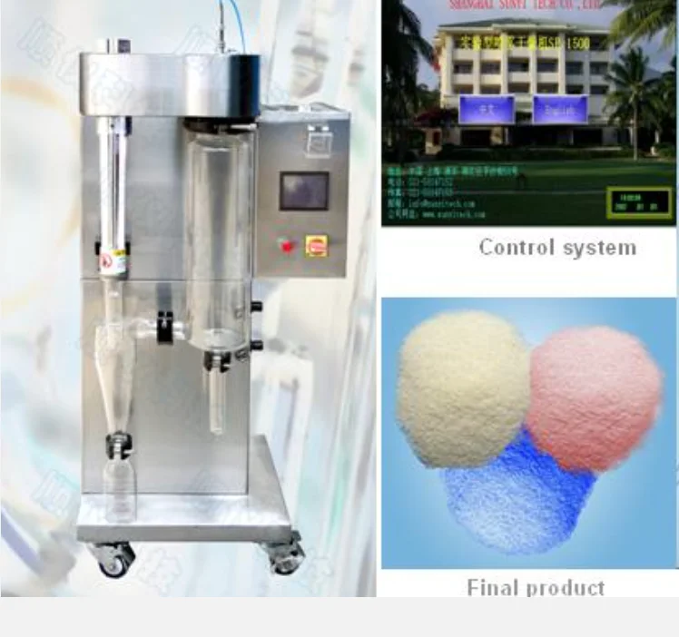 Spray dryer machine for chemical food powder with vacuum pump