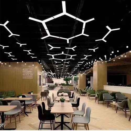 Modern RGB Y shape suspended led Light Gym Stadium wifi control smart pendant light Y-shaped Chandelier