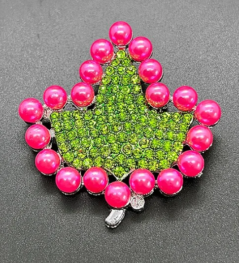 Alpha Kappa A Brooch Pin Sorority Paraphernalia Gift Rhinestone Ivy League AK Brooch Sparkling Faux Pearl Brooch Pin