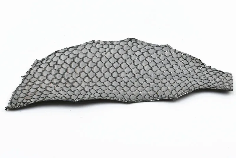 Tilapia Fish Skin Leather with silver side finish for shoes