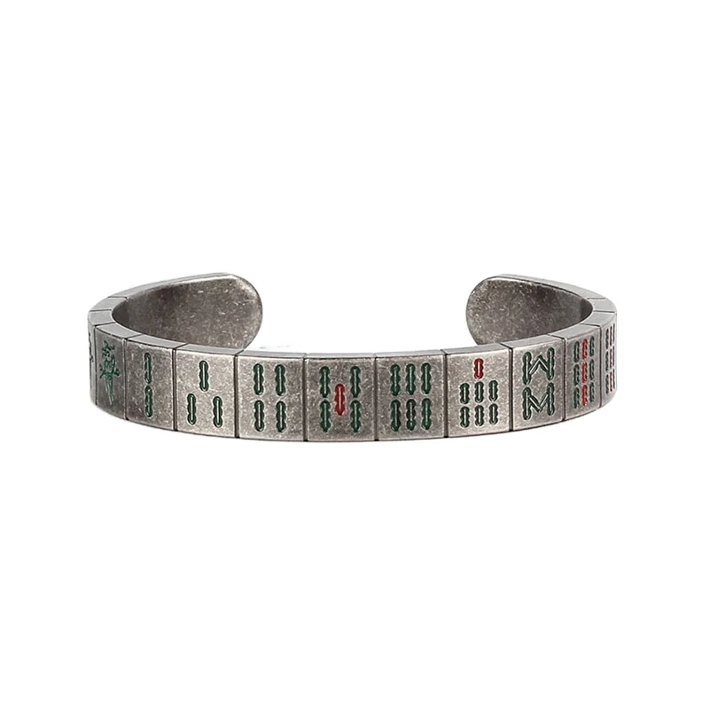 Craft Wolf Custom Mens Women Accessories Stainless Steel Mahjong Bracelet wholesale trendy classic casual factory OEM