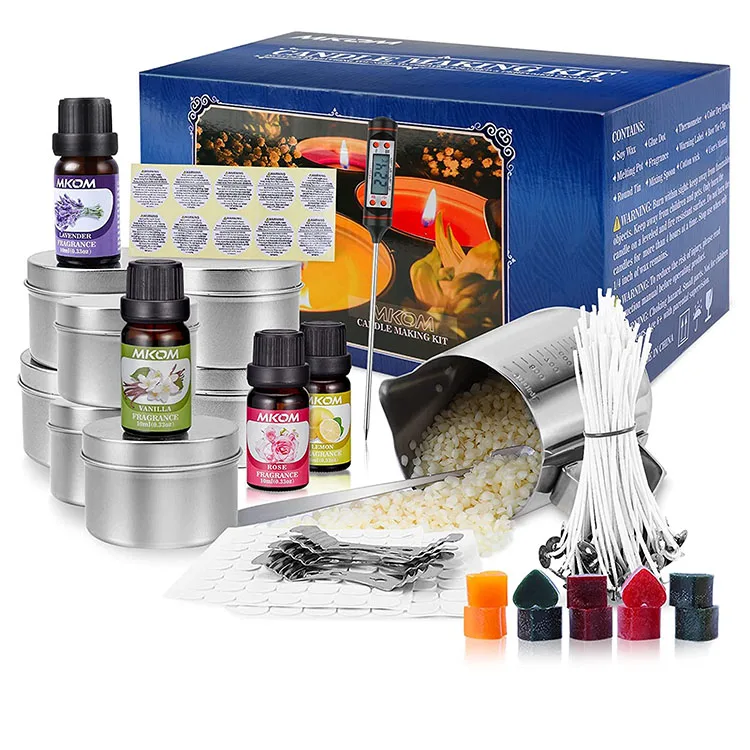 Luxury Handmade Oem Customized Scented Soy Wax Candle Making Kit DIY Gift Set diy scented candle