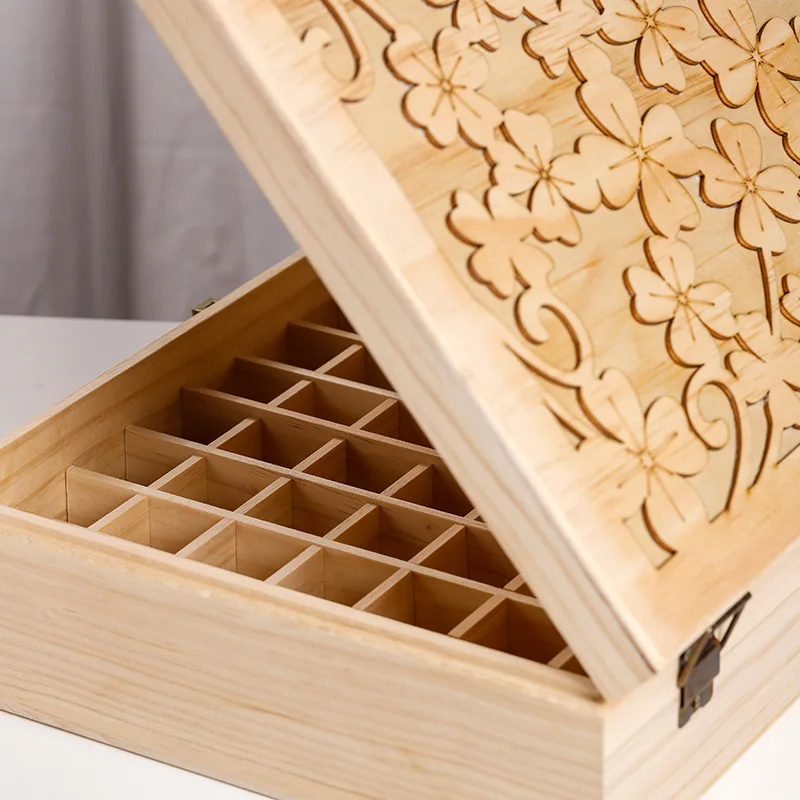 Деревянная коробка для хранения эфирных масел с логотипом на заказ