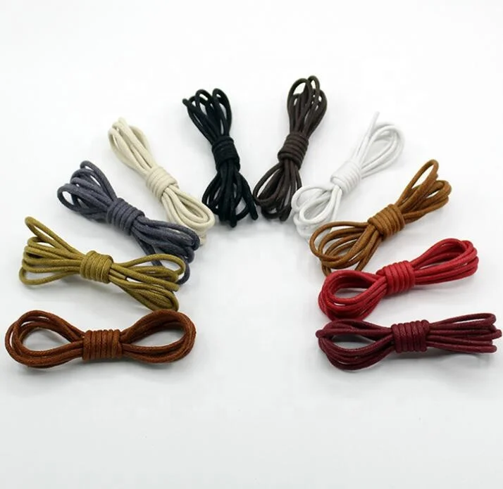 0.25cm Round Waxed Shoe Laces / Boots Shoelace / leather Shoe Laces