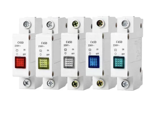 din rail DZ47 C45D 230V RED led Indicator Signal Lamp