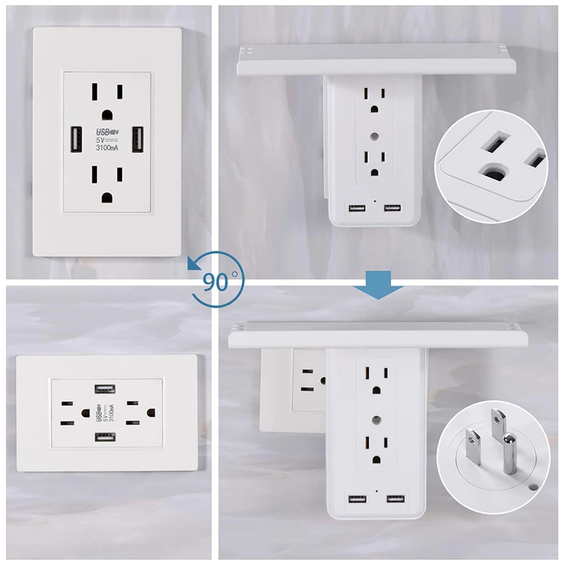 Сетевой удлинитель с 8 портами 110 В переменного тока