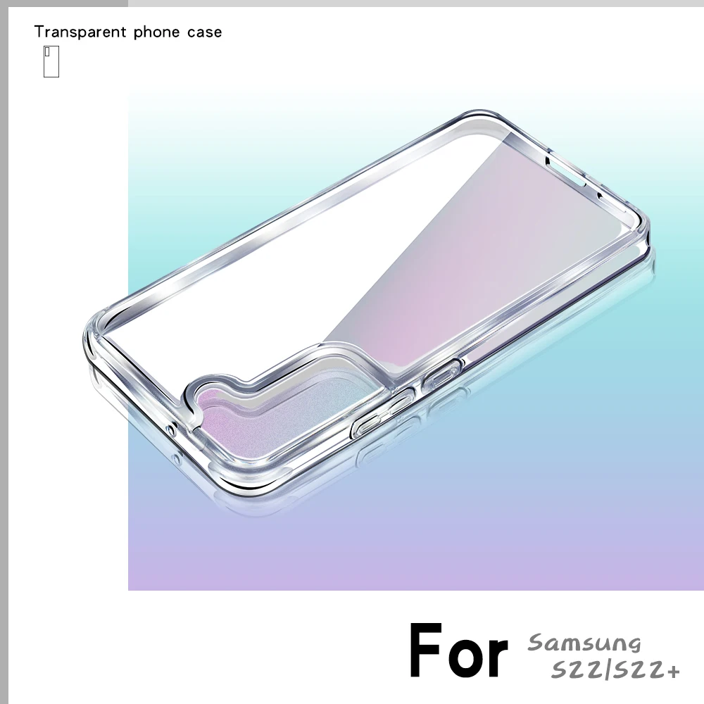 TPU+PC Hybrid case for Samsung S22 Shockproof TPU Transparent Clear Mobile Cell Phone Case 11 12 13 Pro Max Phone Case Cover