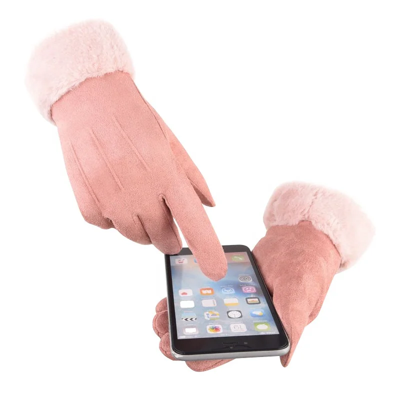 Custom Made Winter Warm Gloves Plain Keep Warm Gloves Factory Provide Cheap Price Suede Gloves