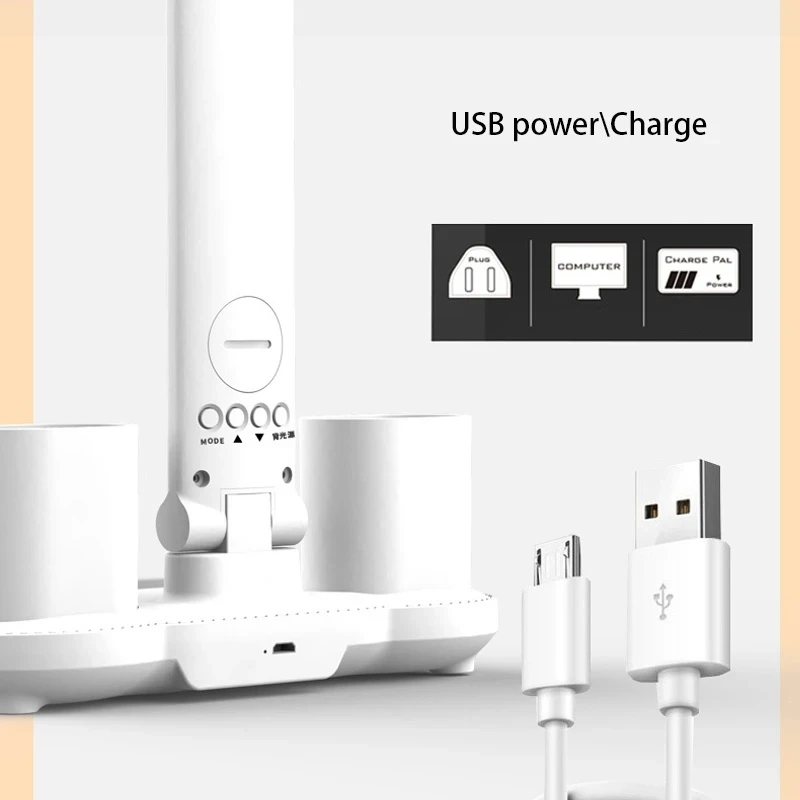 Zhongshan Mini Table Lamp USB Dimmable Touch Foldable with Calendar Temperature Clock Study Reading Lamp LED Desk Lamp