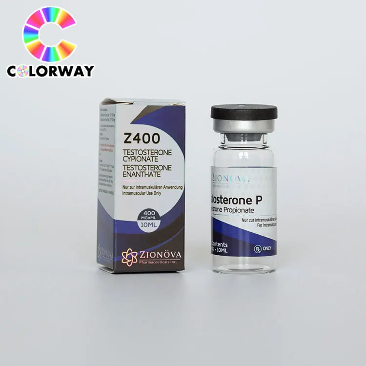 medicine drug packaging 10ml Vial Steroid Bottle Labels Custom Private Label box Printing