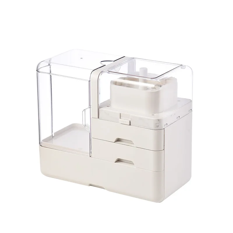 Lifting makeup box dustproof home desktop dressing table large capacity shelf lipstick cosmetic storage box