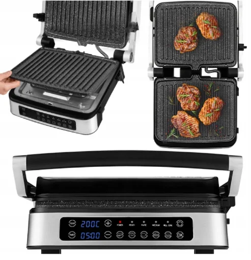 Электрический внутренний пресс Panini из нержавеющей стали устройство для сэндвичей бездымный гриль барбекю цифровой