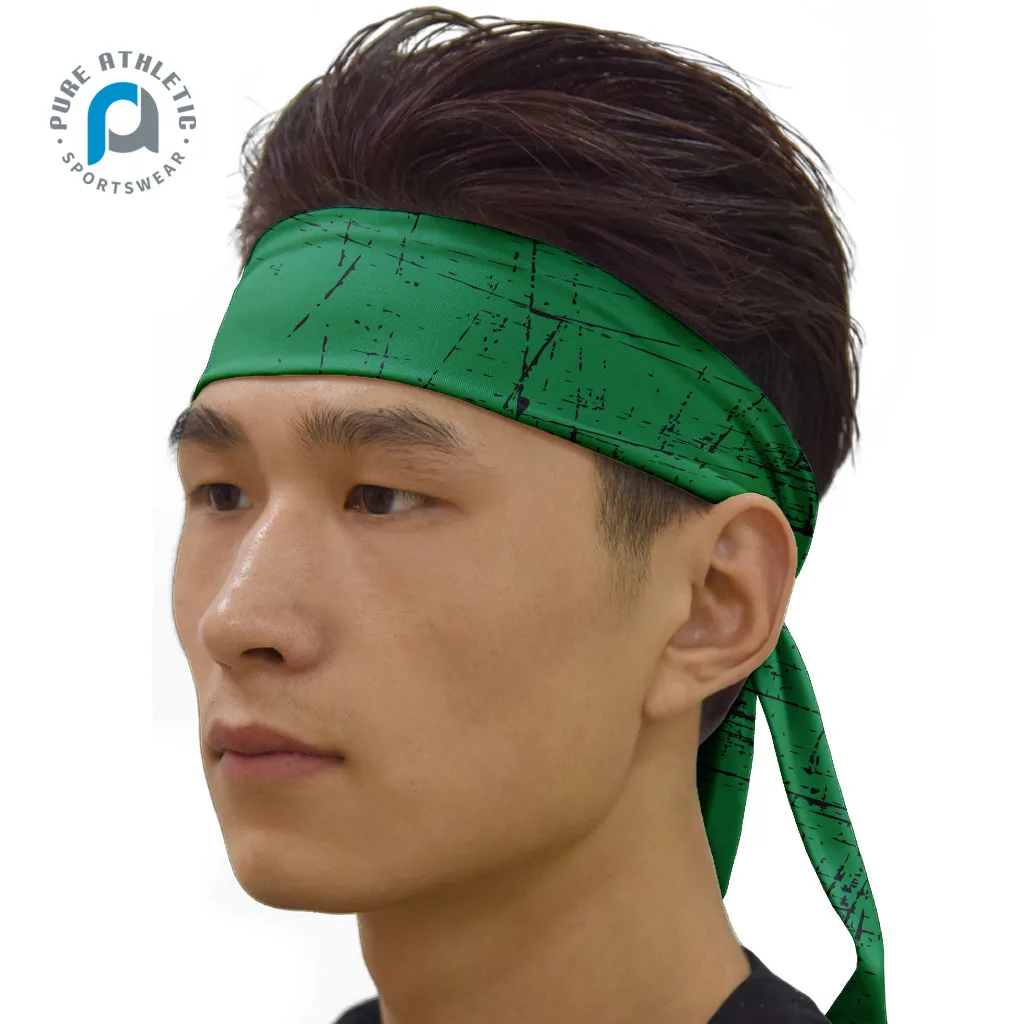 PURE softball headband Custom Tennis Workout Run Fitness Sweatband Elastic Sports Tie Back Headband For Men Women