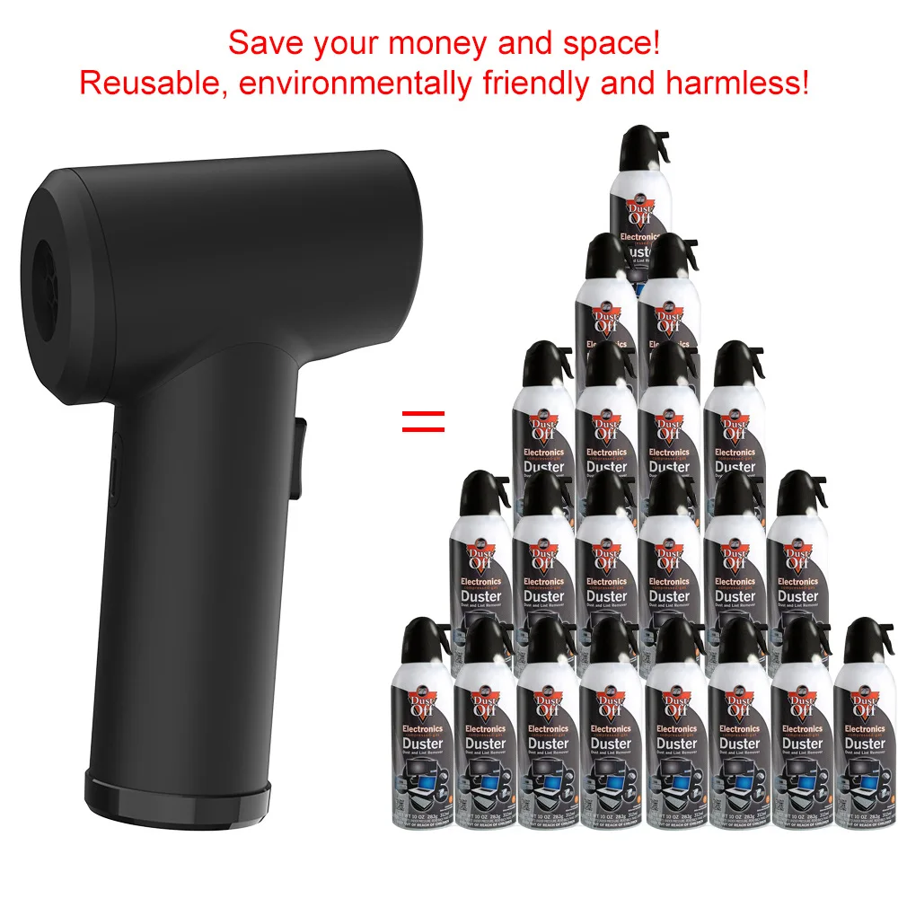 Electric air duster for keyboard cleaning cordless air duster battery operated computer cleaning duster