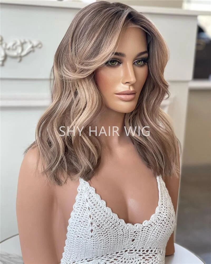 New Arrival Short Platinum Blonde Human Hair Wig Blunt Cut Lace Front Wigs Human Hair Bob With Invisible Lace