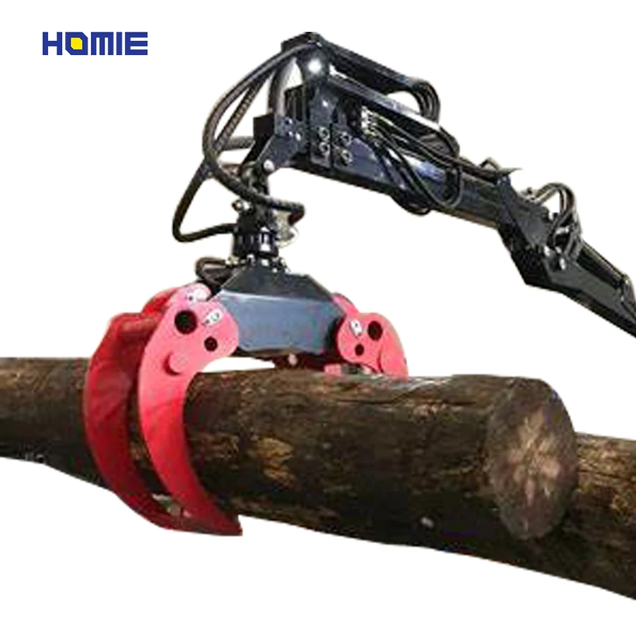 Excavator Hydraulic Clamp Stone Wood Rotating Grapples Log Grab For Excavator/ Loader/ Tractor