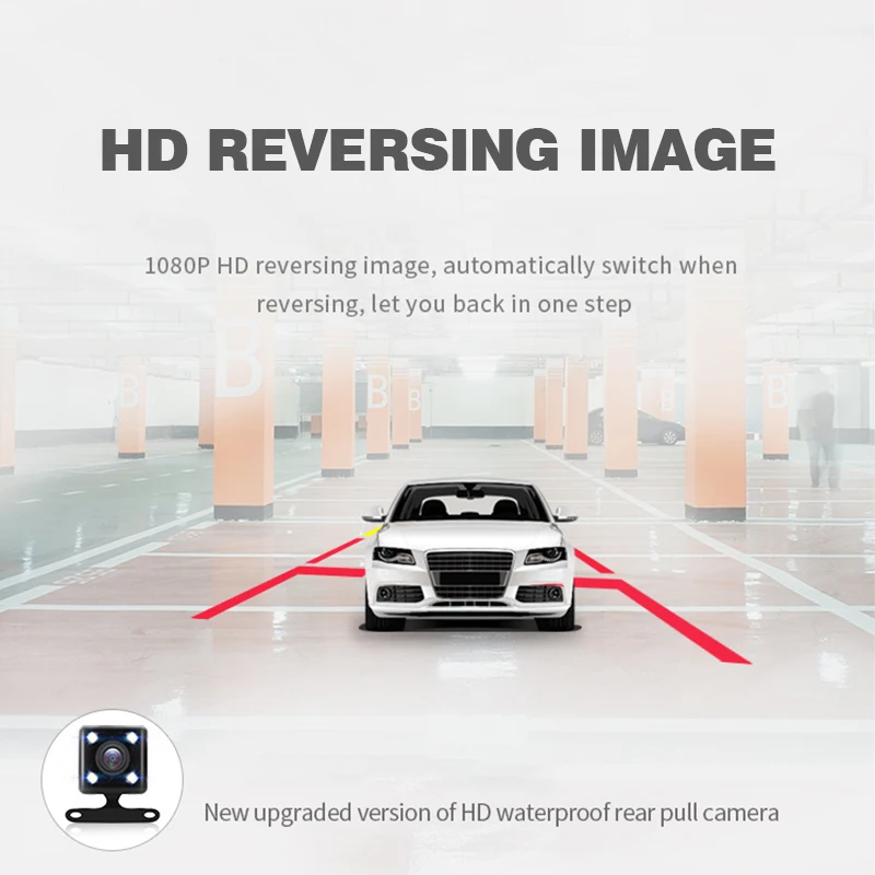 Новое поступление Автомобильный видеорегистратор с камерой 1080p в черном корпусе двойным объективом Full Hd 1080P зеркалом