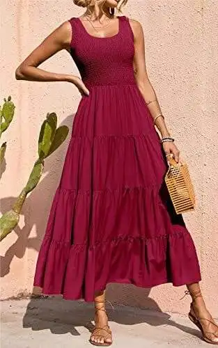 casual dresses plus size women clothing classic black maxi dress summer Sling sleeveless dress