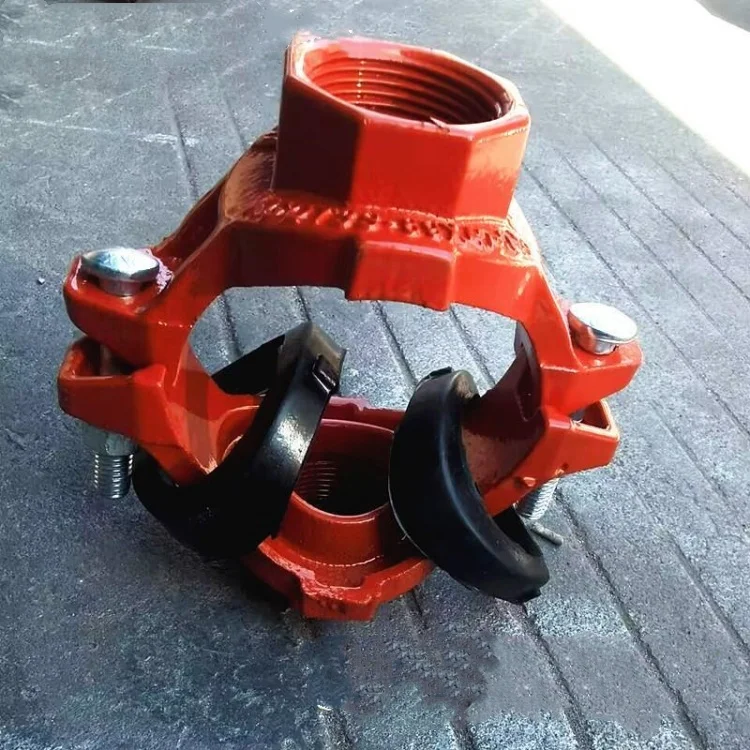 Surface Painting Treatment Ductile Iron/Cast Iron Drain Pipe Fittings Grooved Coupling Clamp with Bolt