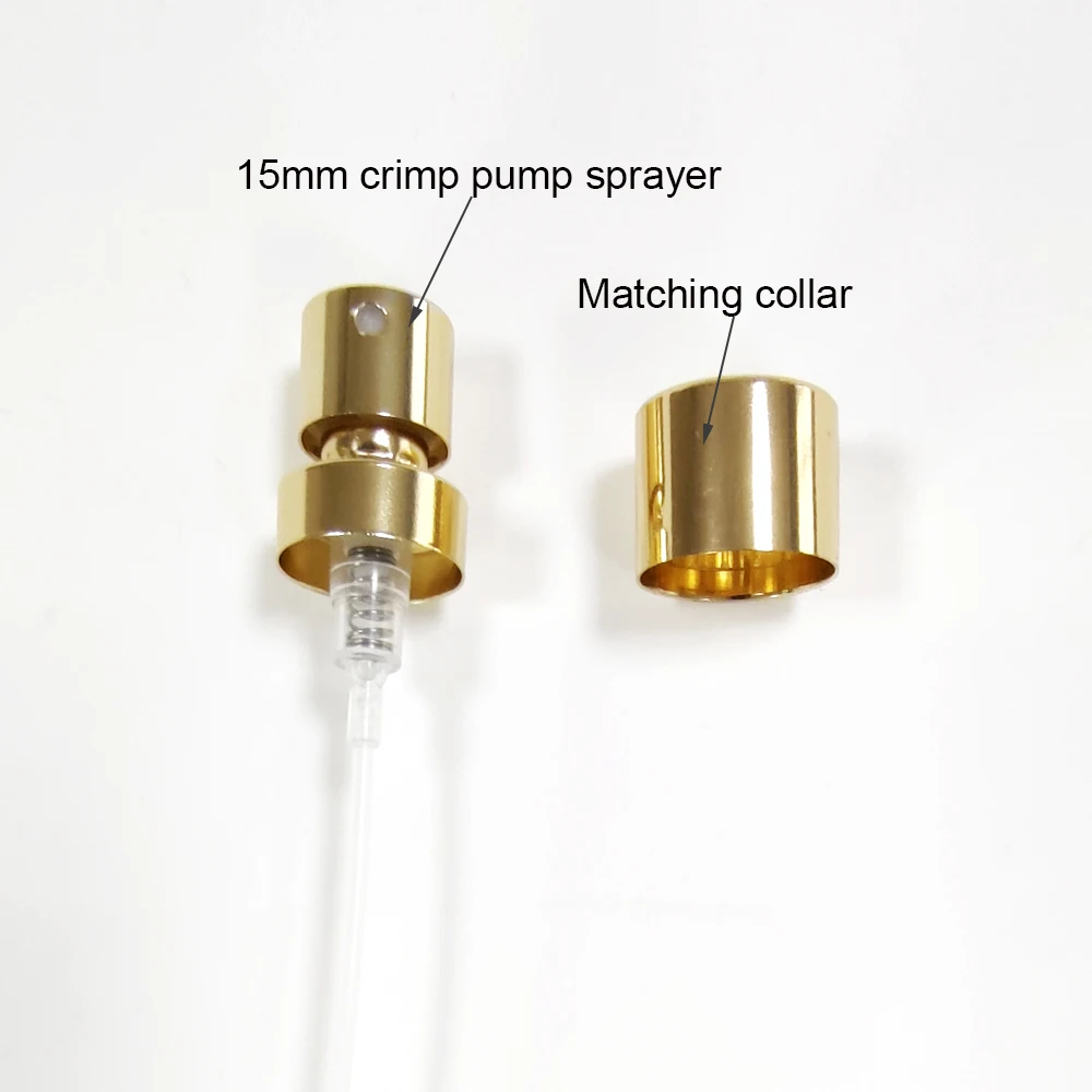 pressurized sprayer mist pump fea15 15mm black matte gold silver cylindrical screw spray crimp bottle atomizer perfume pump