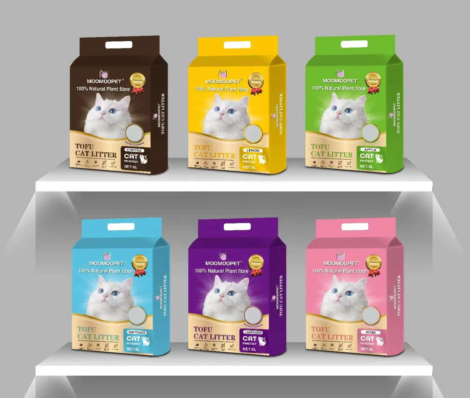 Strong Clumping Flushable Odour Lock Sodium Cat Litter Manufacturer Activated Plant Tofu Cat Litter 100% Natural