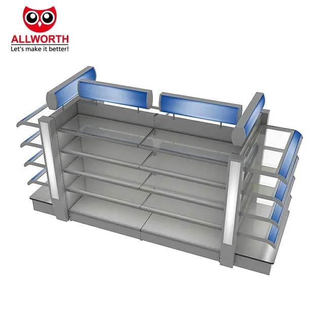 Professional Cosmetic Shop Cosmetic Display Stand Metal Personal Supermarket Shelf
