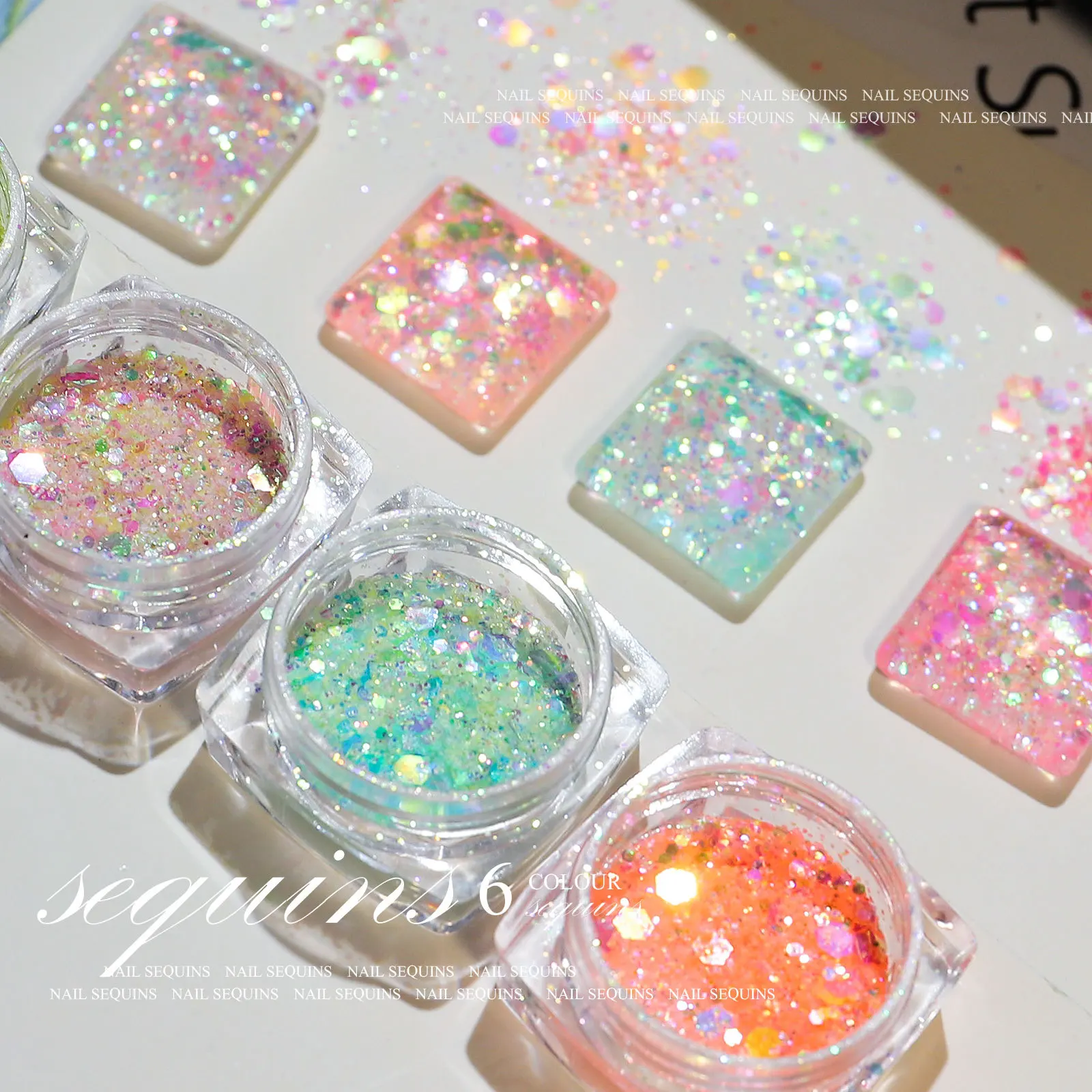 Japanese Micro Beads Powder Chrome Nail Diamond Flash Glitter Sequin Dipping Powder For Nail Decorations