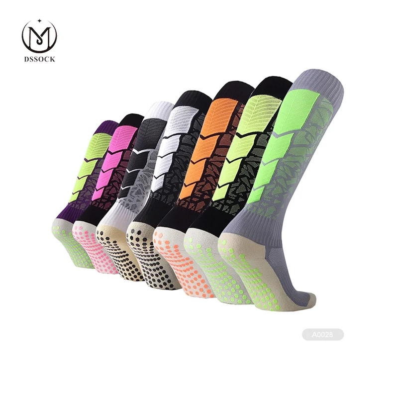 DS- A0086 grip football socks anti slip soccer football socks non slip