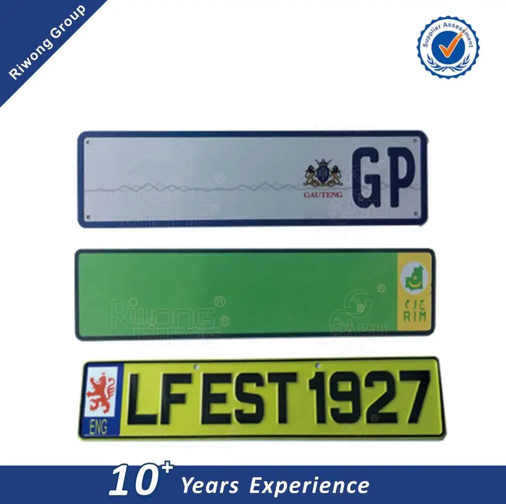 Turkey blank aluminum license plate high security  license plates