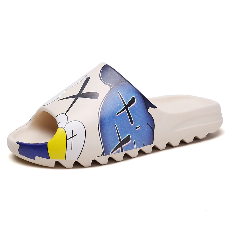 Original Sandals Elmo Men Flat Slides Shoes Women Slip On Eva Slippers Indoor Fish Mouth Beach Ladies Slippers