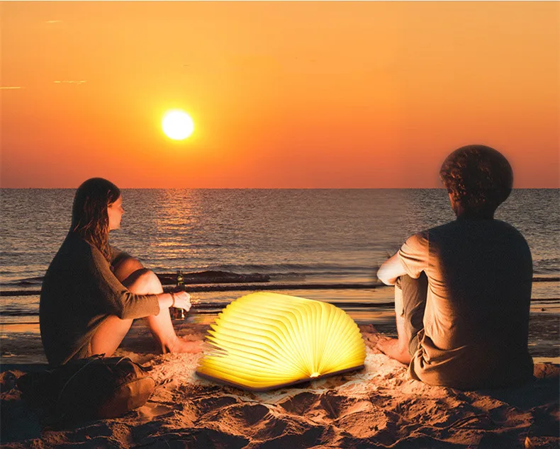 Wholesale 3/5 Colors Foldable Led Book Lamp Cute Night Light USB Rechargeable Book Reading Light Book Lights