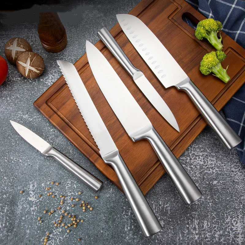 High Quality Stainless Steel Kitchen Knives set 5pcs hollow handle kitchen knife set