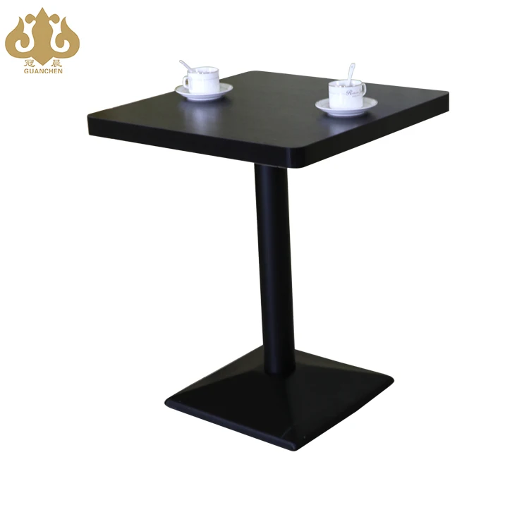 Black color restaurant 60*60cm square dining table
