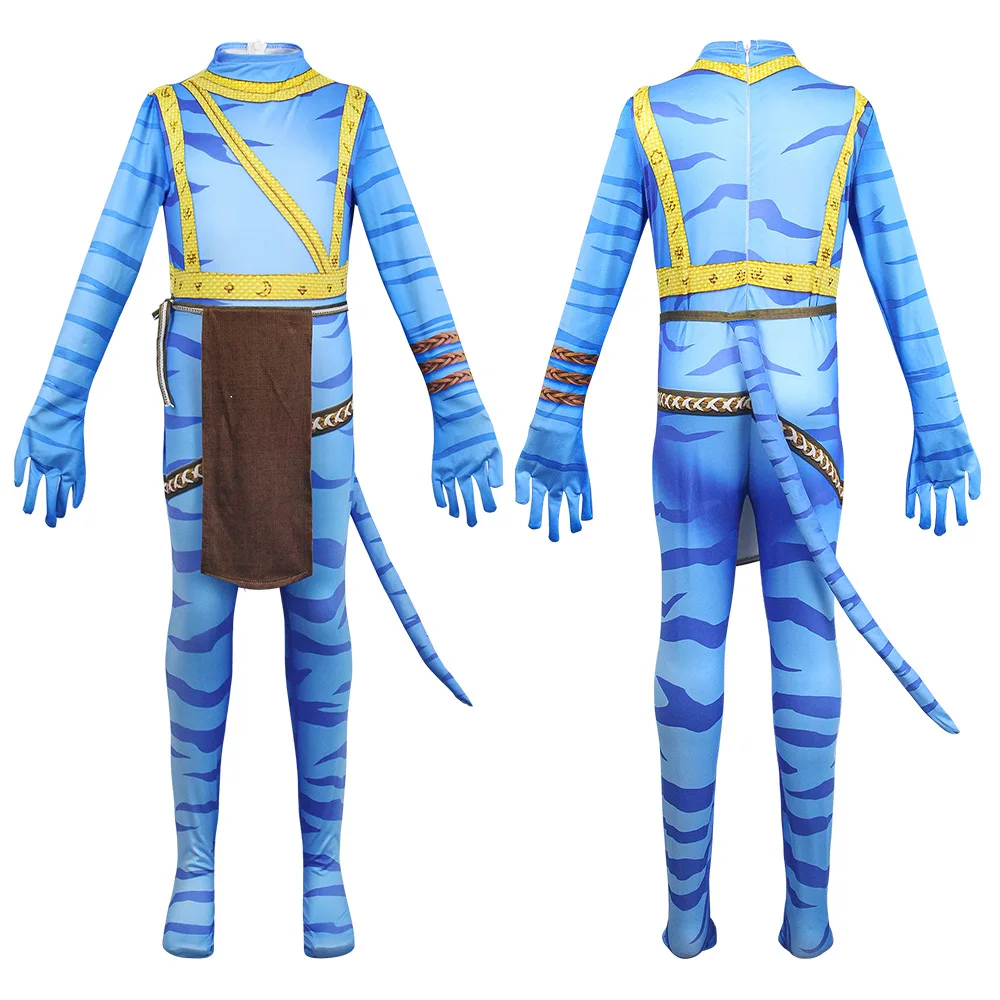 Avatar 2 Costume for Kids Adults, Neytiri Jake Role Play Outfit Girls Boys Man Women for Halloween Festival Party Carnival