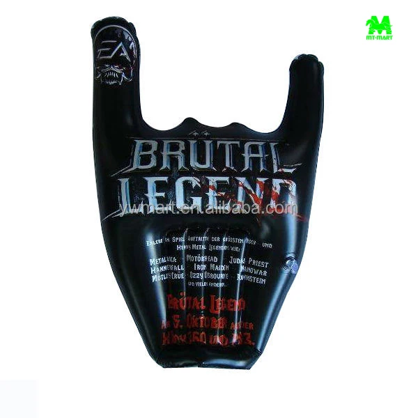 PVC Inflatable Finger Promotion Inflatable Hand Custom Printing Inflatable Hand For Sports Cheering