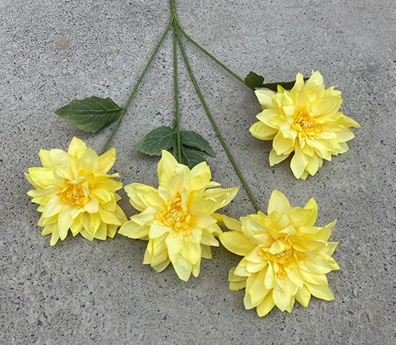 Yopin-2355 Hot Selling Artificial Silk Yellow Wedding Flowers For Decoration