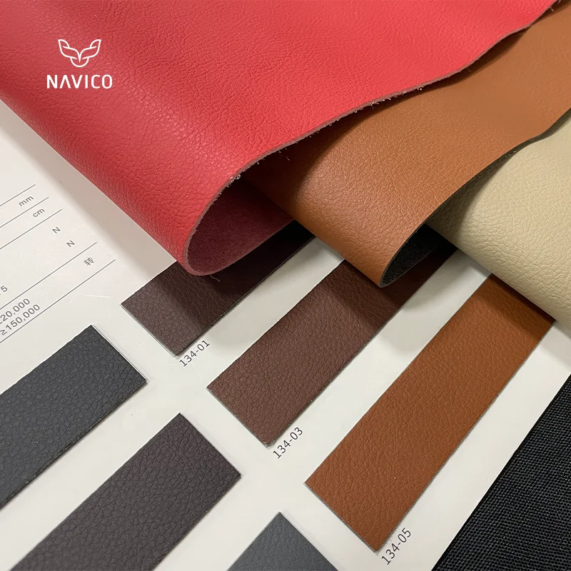 Spot Automotive Interior Fabric Standard Eco-leather Microfiber Material Supplier 1.2mm PU Leather  Car Upholstery Embossed